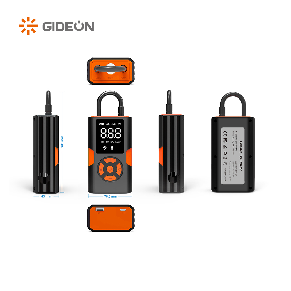 Araba lastikleri için GD-PT01-5000mAh Taşınabilir Lastik Şişiricisi, Toplar