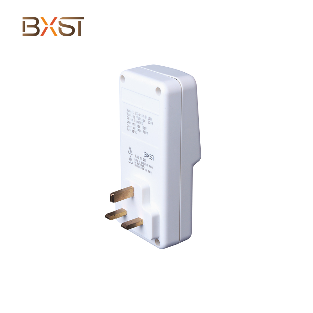 BXST TV Guard uk Fiş USB V187-D-USB ile Otomatik Voltaj Koruyucusu