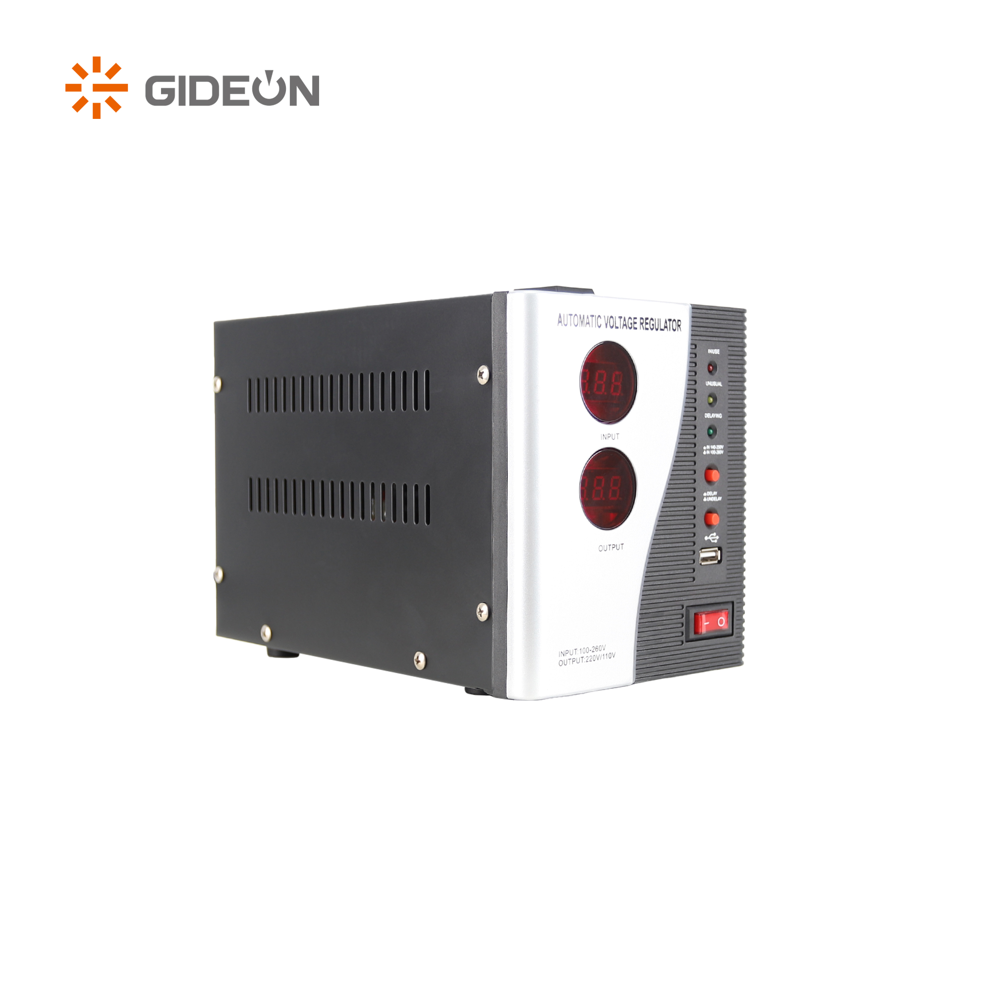 GD-AVR26 500VA-5000VA Ev cihazı için ayarlanabilir gecikme işlevine sahip dijital voltaj dengeleyicisi