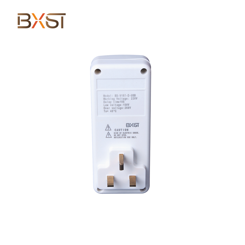 BXST TV Guard uk Fiş USB V187-D-USB ile Otomatik Voltaj Koruyucusu