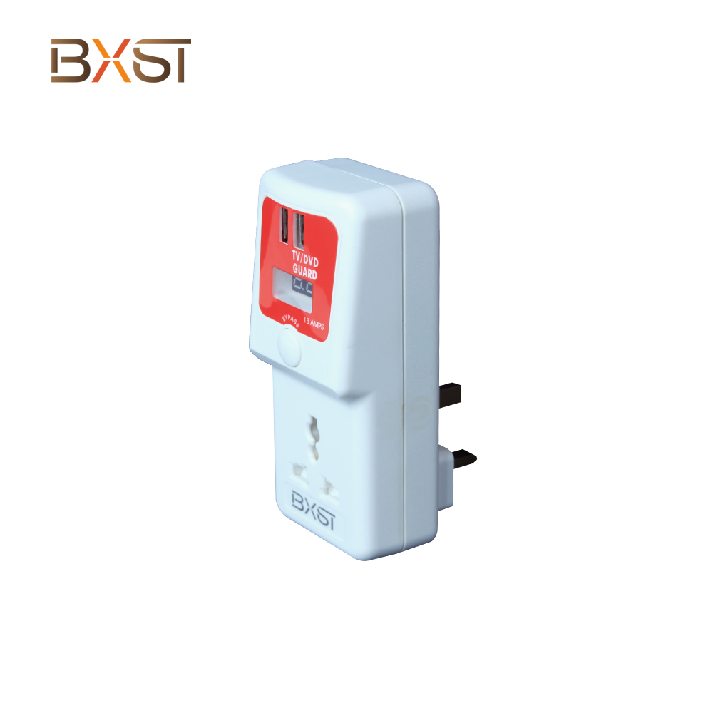 BXST TV Guard uk Fiş USB V187-D-USB ile Otomatik Voltaj Koruyucusu