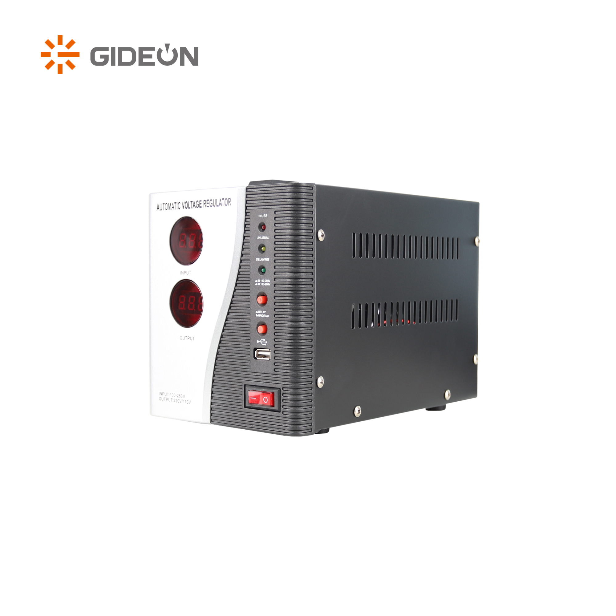 GD-AVR26 500VA-5000VA Ev cihazı için ayarlanabilir gecikme işlevine sahip dijital voltaj dengeleyicisi